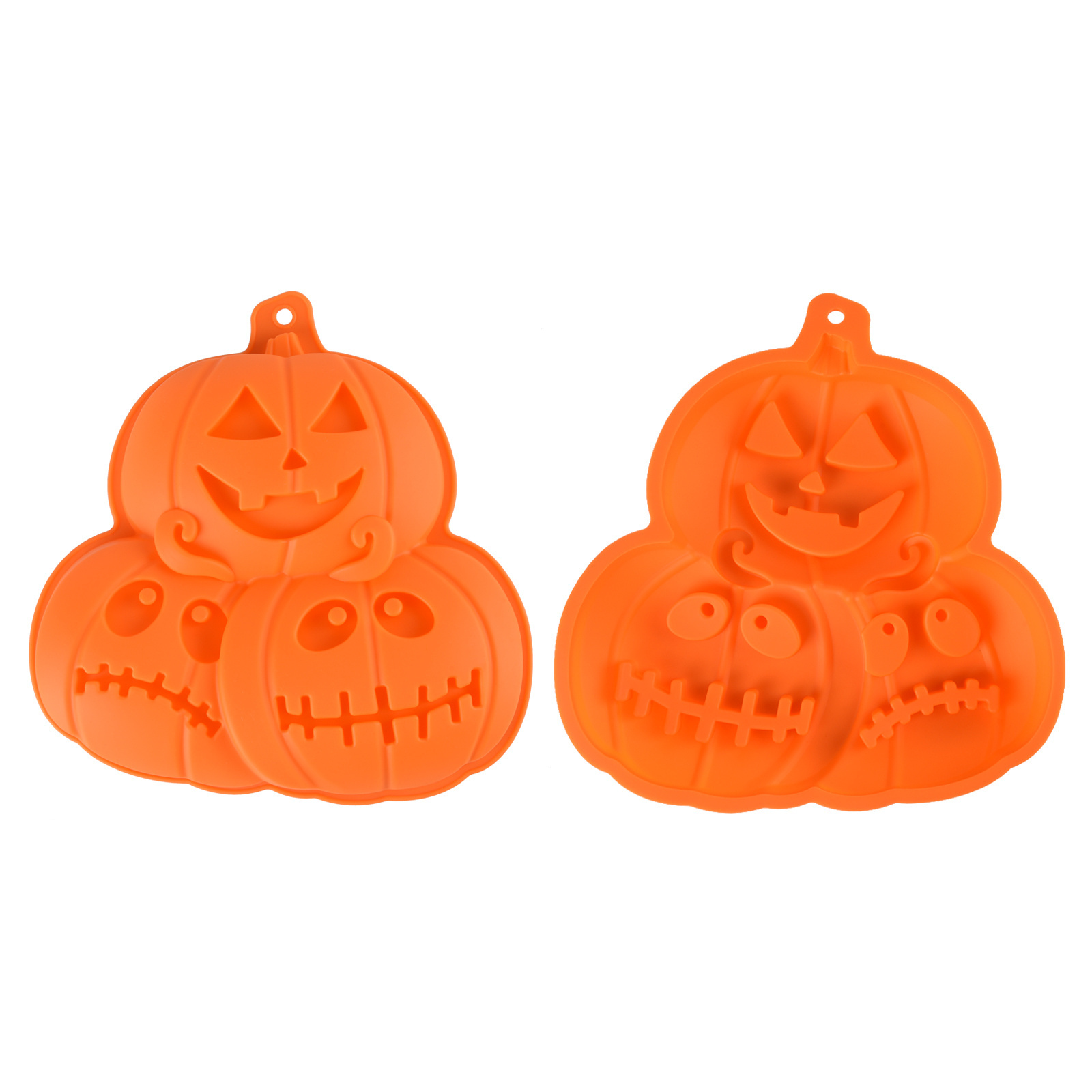 Popular Halloween pumpkin shape Baked Popsicle Stick Candy Cookie Cake pumpkin chocolate Candle Pumpkin silicone mold