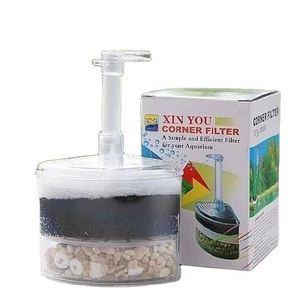 XY-2008 Fish Tank Aquarium Pump Air Driven Bio Corner Filter Sponge Fry Betta