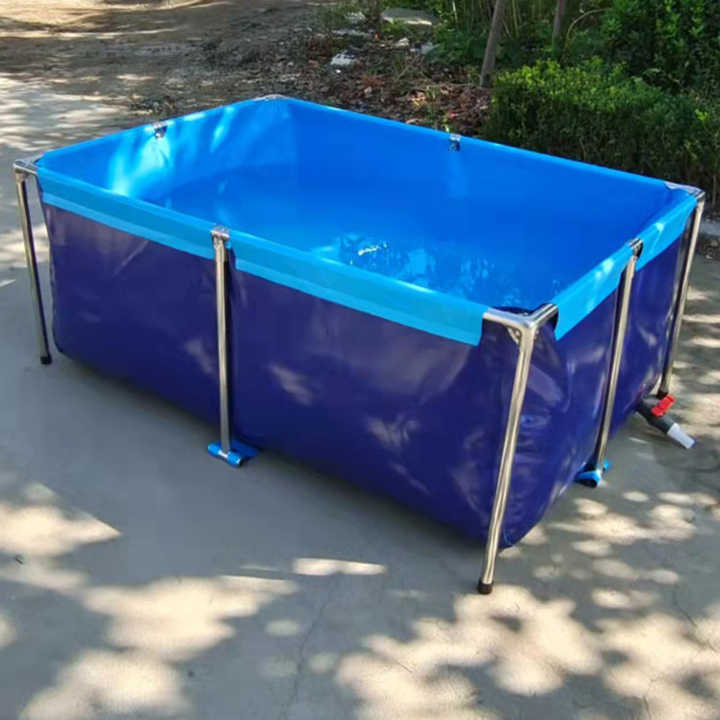 Customizable outdoor canvas fish tank foldable tarpaulin fish tank PVC culture square fish pond