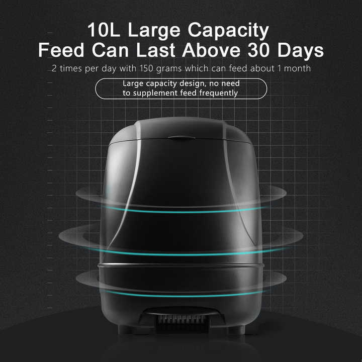 Ilonda Large Capacity Koifish Pond 10L Fish Feeder Automatic