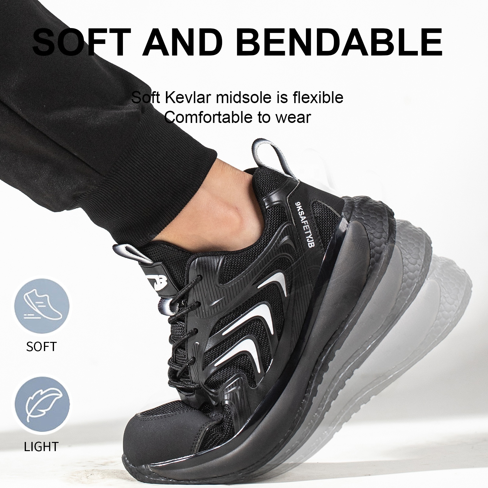 sapatos de trabalho best price The new arrival Reflective strip design lightweight sport safety shoes for men and women