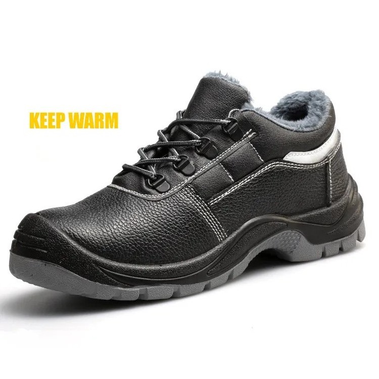 Chinese Factory Black Boot Men Work Working Leather Leather Safety Shoes In Gaomi With Cheap Prices