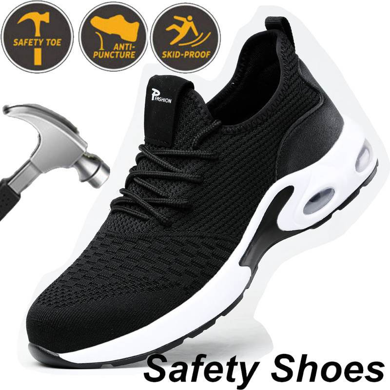 Steal New Construction Anti Smash Puncture Resistant Steel Toe Safety Shoes