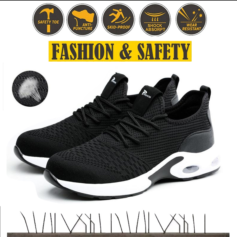 Steal New Construction Anti Smash Puncture Resistant Steel Toe Safety Shoes