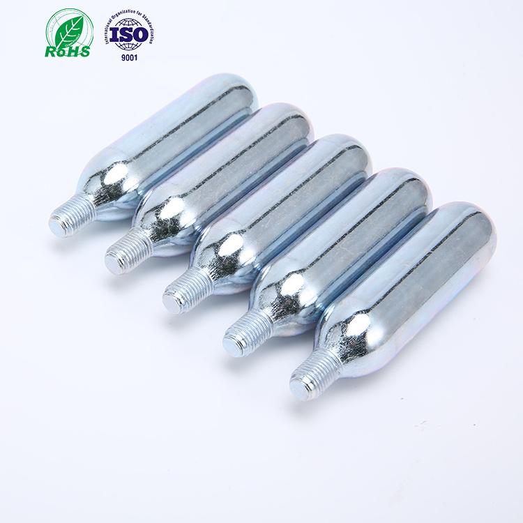 Factory Supplier  High Quality Steel Material 16g Threaded Co2 cartridge Good sealing  For Bike Beer Co2 Cartridge