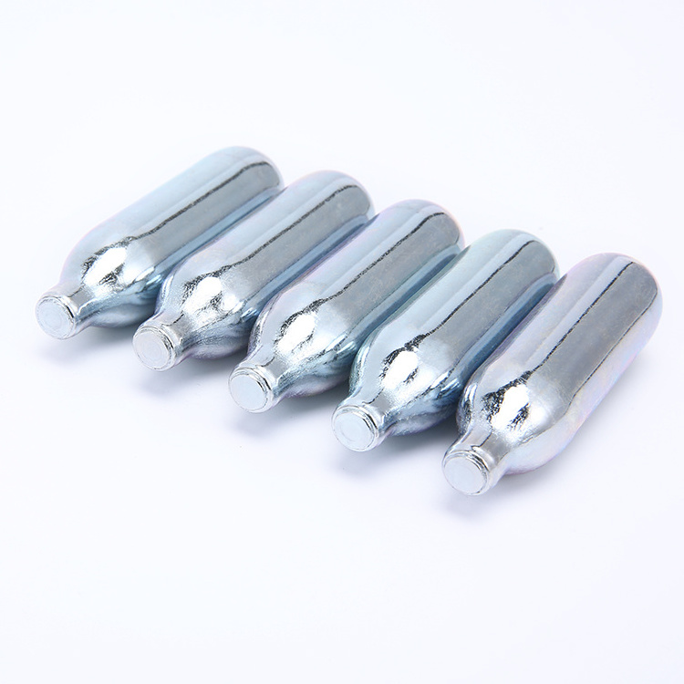 Fine Made 8g Co2 Cartridge Gas Factory Supply Stainless Steel High Pressure CO2 Storage Gas Tank Mini Co2 Cylinder 8 Gram