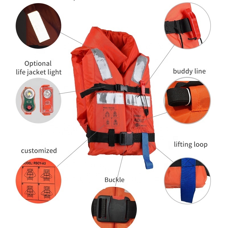 Solas CCS/EC Adult foam survival marine life jacket for lifeboat/liferaft/sea fishing