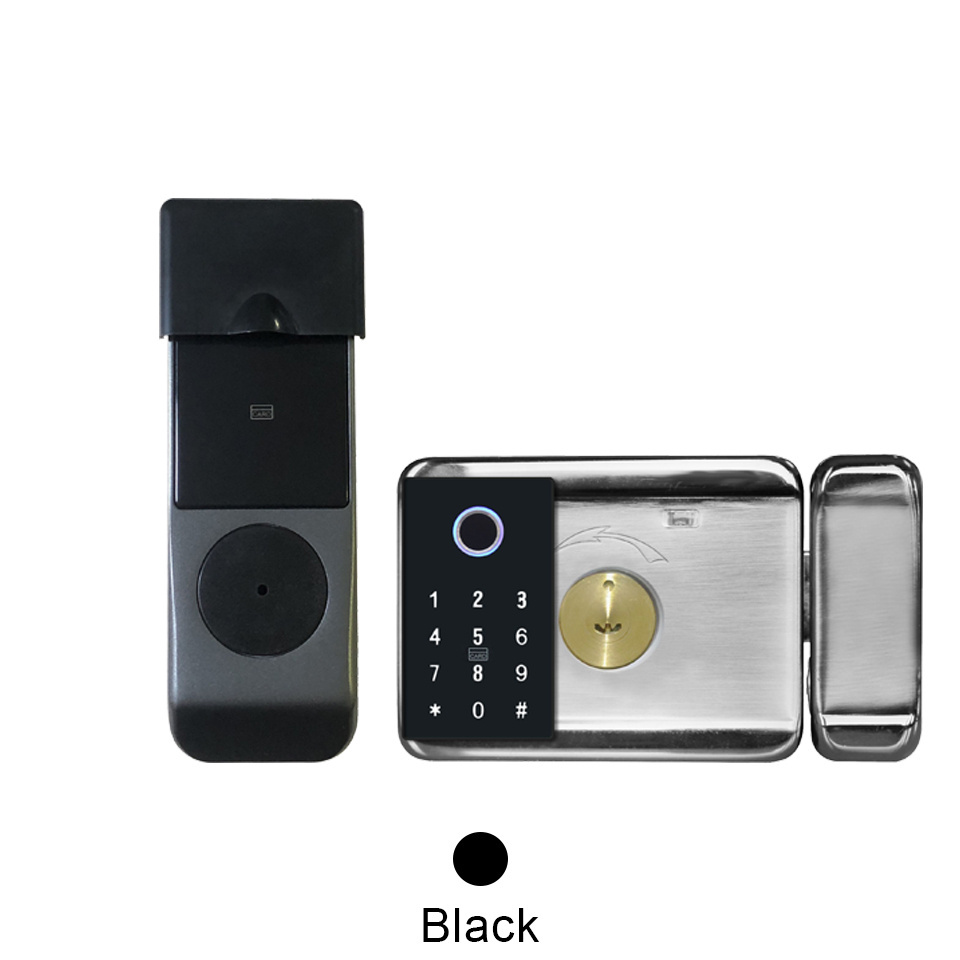 Anchor Tuya Smart Doorlock Waterproof Gate Rim Lock Wifi Double Fingerprint Door Lock Digital Keypad Code Electronic Lock