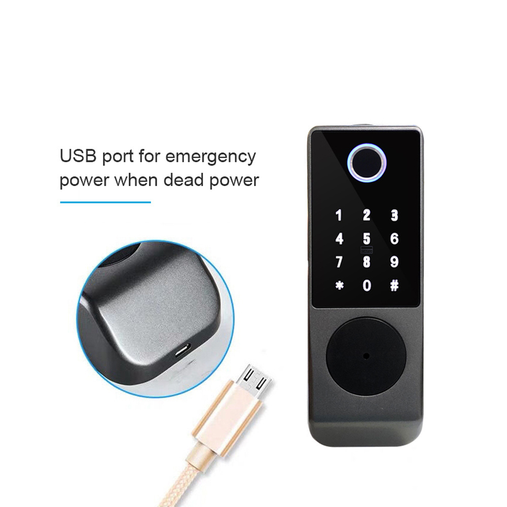 Electronic Keyless Keypad Deadbolt Door Lock Fingerprint smart Door Lock For Home