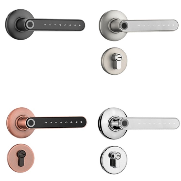 Smart door Lock Fingerprint Password Electric Digital Lock Tuya Zinc Alloy Keyless Security Door Handle for Home