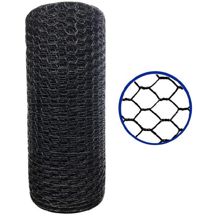 PVC Plastic Coated Poultry Netting Chicken Wire Mesh Hexagonal Wire Netting 3/4 Inches Fence for Chicken Coop