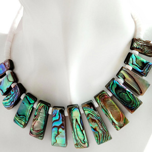 Abalone shell smooth sea shell beads Paua Necklace colour shell for making jewellery