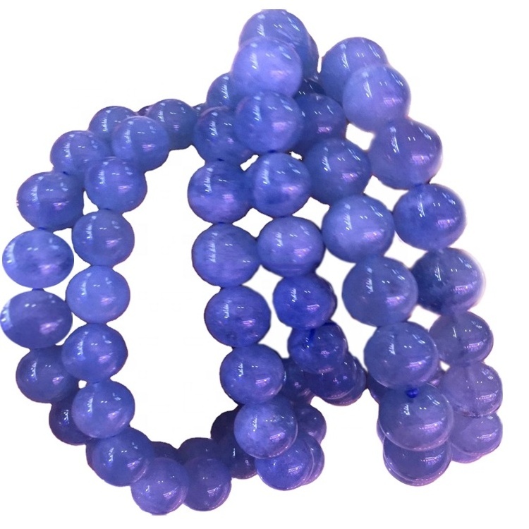 RARE Tanzanite 3A bracelet in natural pearls 6/8 mm smooth  stone and round natural stone jewelry