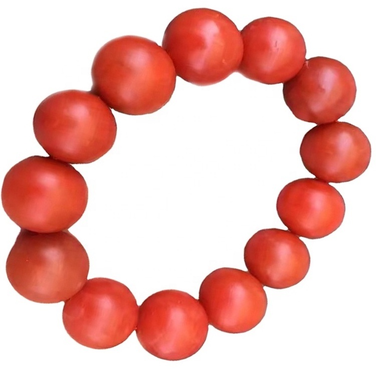 shiny natural and genuine red color Nanhong Buddha round beads pray agate bracelet jewellery