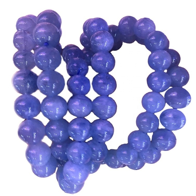 RARE Tanzanite 3A bracelet in natural pearls 6/8 mm smooth  stone and round natural stone jewelry