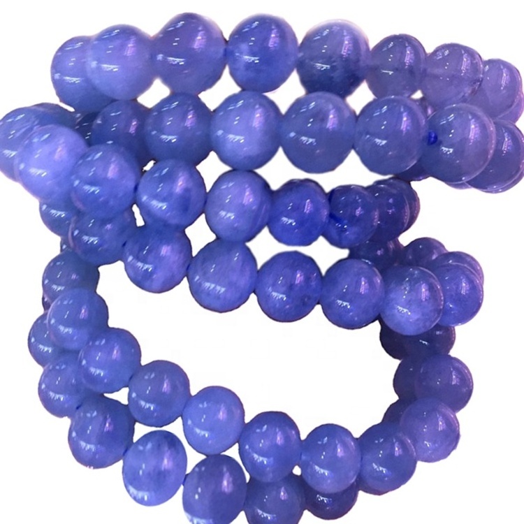 RARE Tanzanite 3A bracelet in natural pearls 6/8 mm smooth  stone and round natural stone jewelry