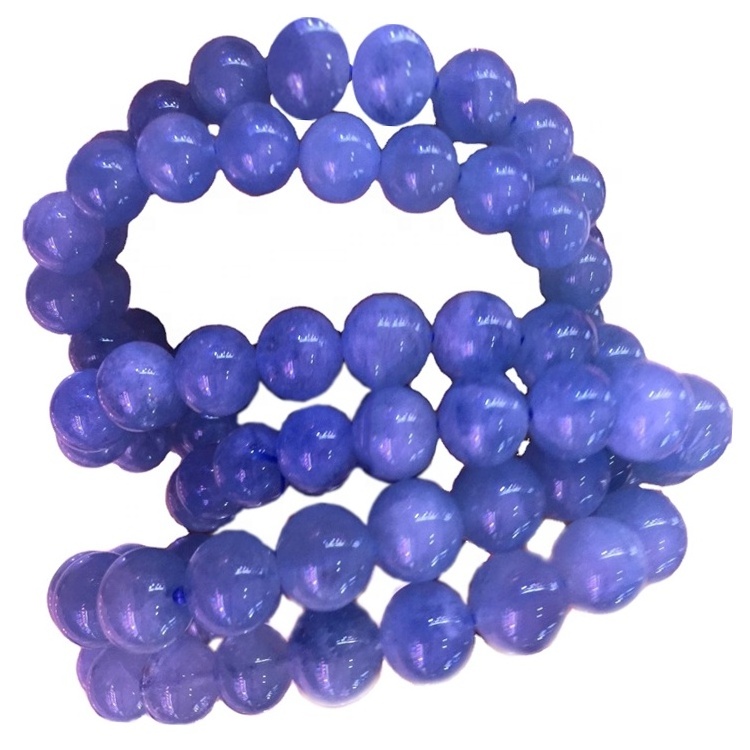 RARE Tanzanite 3A bracelet in natural pearls 6/8 mm smooth  stone and round natural stone jewelry