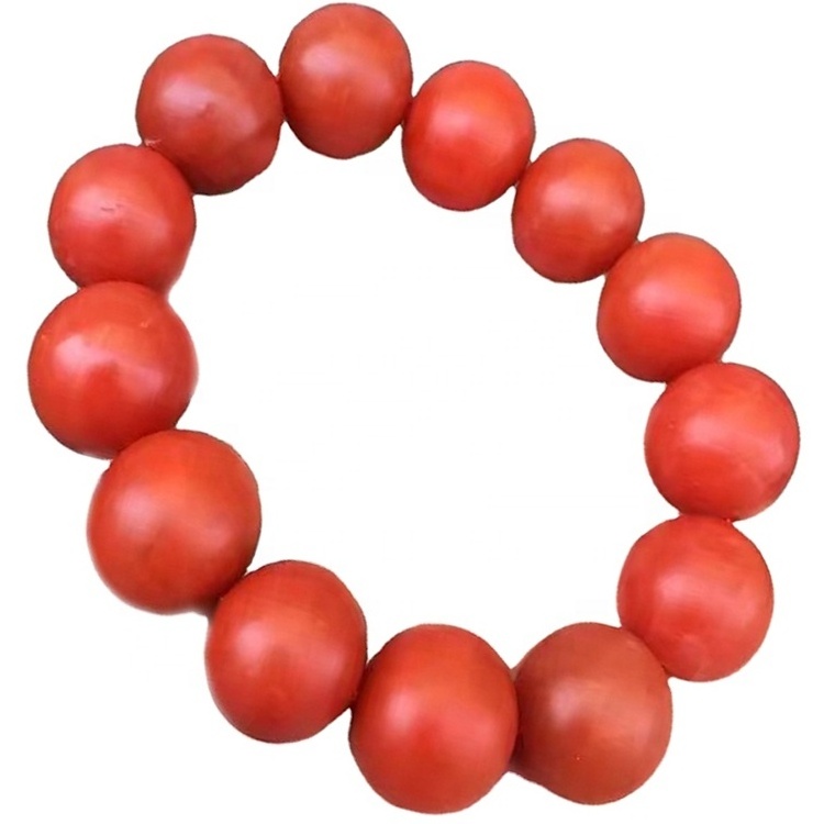 shiny natural and genuine red color Nanhong Buddha round beads pray agate bracelet jewellery