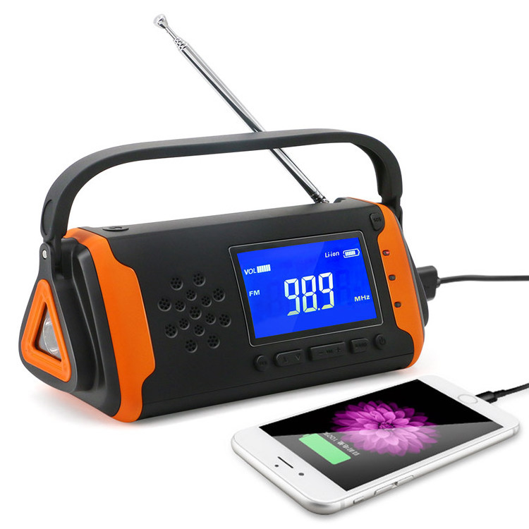 Survival kit internet fm auto scan weather radio