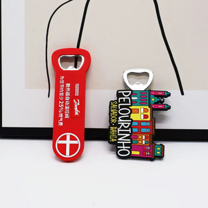 Amazon best-selling items magnet beer PVC 3d fridge magnet bottle opener Customized beverage beer bottle opener fridge magnet