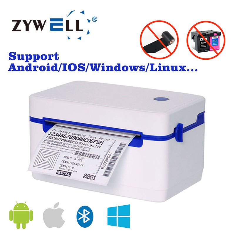 Mobile phone usb wifi printer with stand waybill label printer 4x6 ZY909 thermal barcode printer