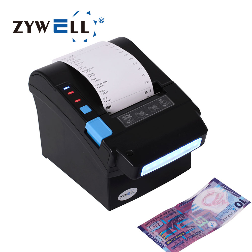 New 80mm thermal receipt printer with uv money detector cash detector bill ticket printer