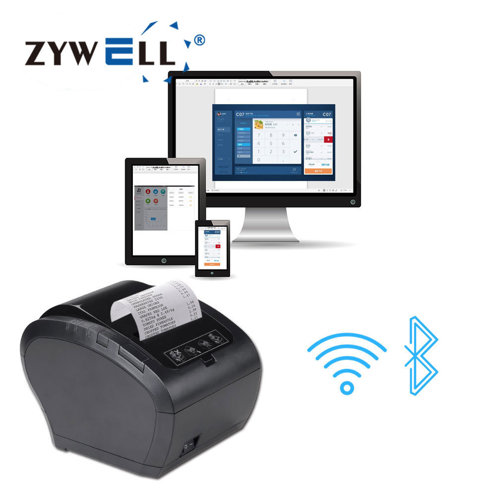 ZY306 POS 58 80 mm printer thermal free driver 203 dpi pos thermal printer Bluetooth printer