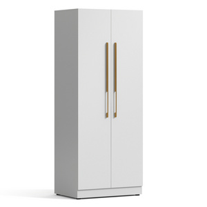 Steel Storage Cabinet Metal Locker 2 Door Wardrobe Armoire Closet with Hanging Rod for Bedroom, Changing Room, Laundry Room