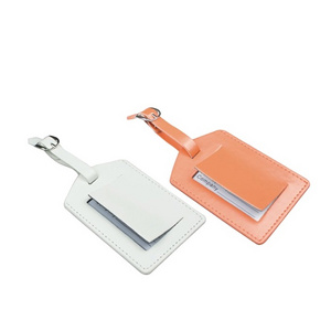 faux leather travel luggage tag