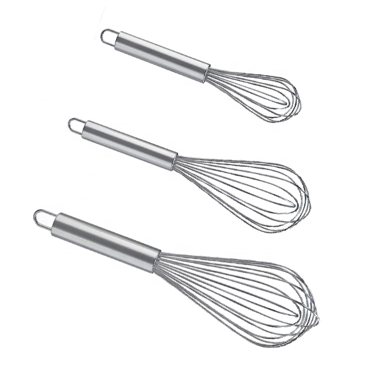 Hot Selling Kitchen Utensil 8 10 12 Inch Stainless Steel Egg Beater Whisk