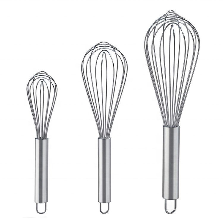 Hot Selling Kitchen Utensil 8 10 12 Inch Stainless Steel Egg Beater Whisk