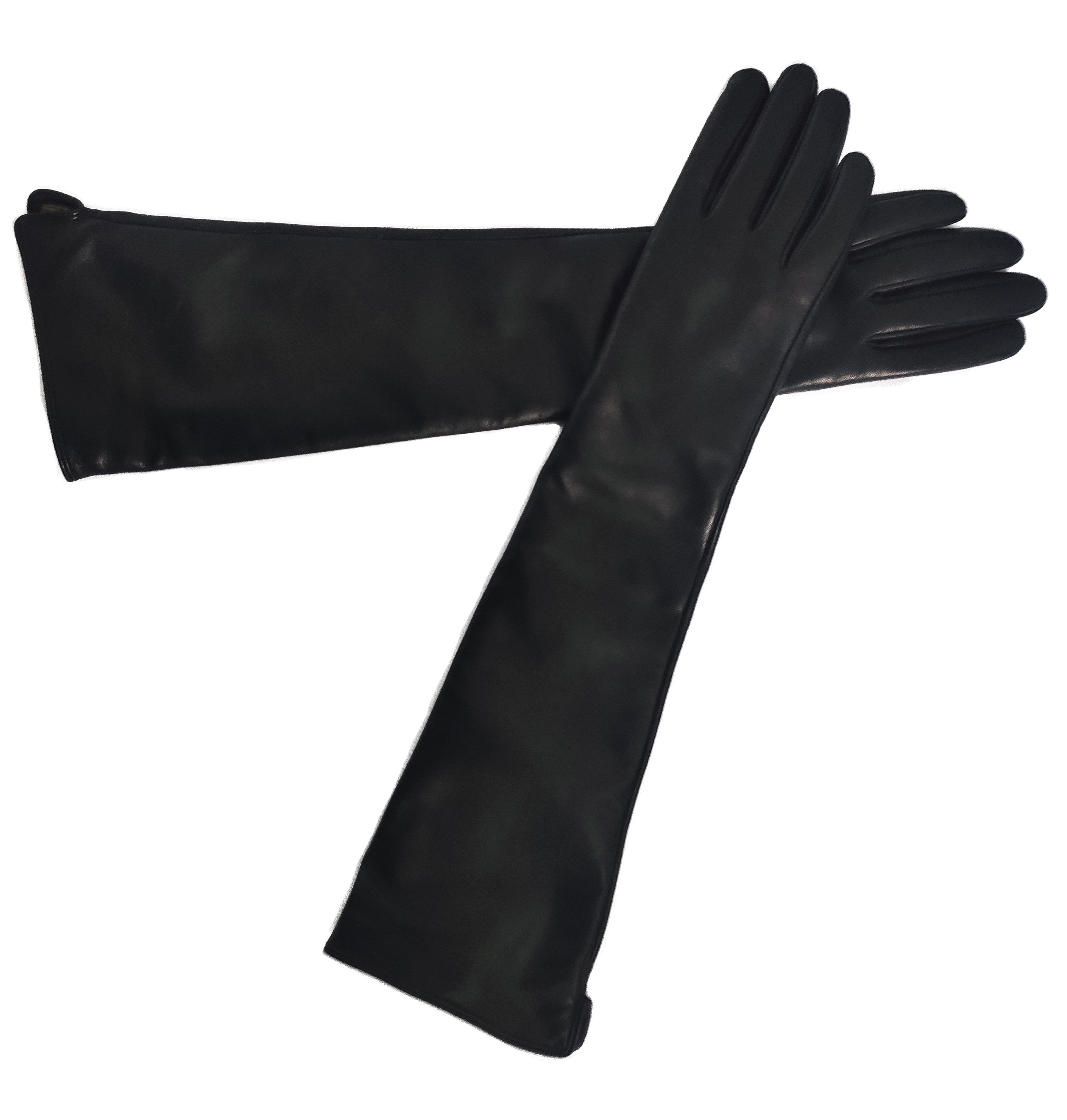 Wholesale ladies luxury dress sexy long black sheepskin opera leather gloves