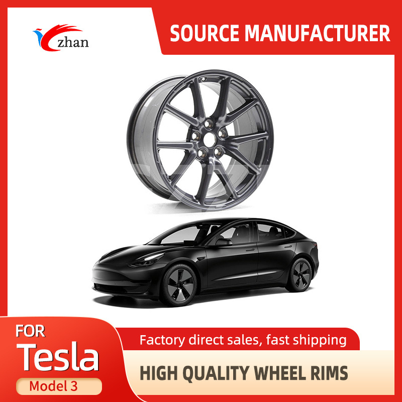 Aero 18 inch 18x8.5 Rim 5 Double Spoke Car Wheel ET40 OEM For 2017-2020 Tesla Model 3 1044221-00-C