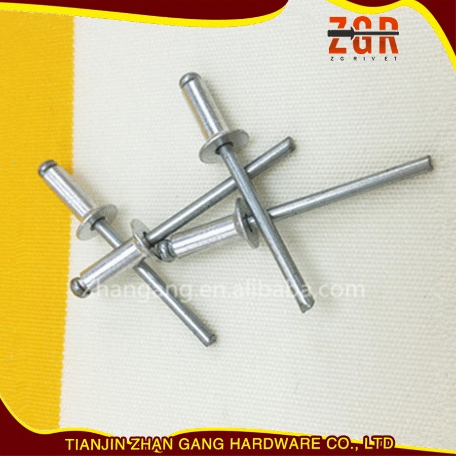 Best Price Open End Din 7337 Pop Rivet Silver Countersunk Head Blind Rivet For Office Furniture Made In China