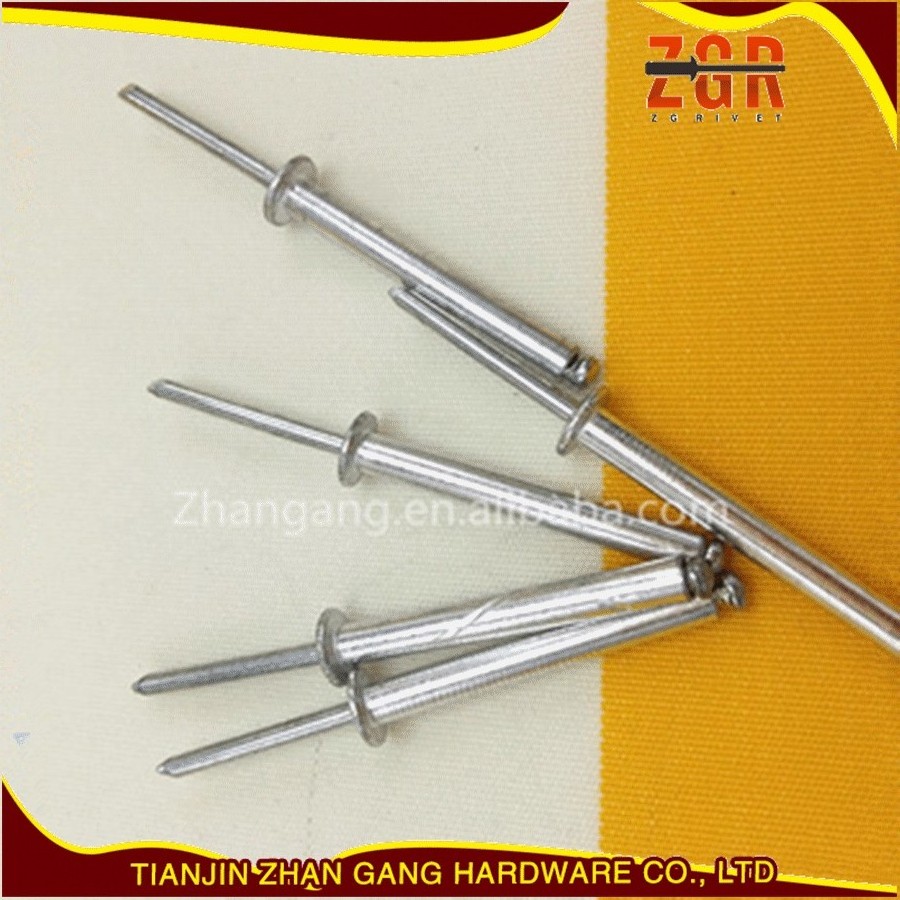 Best Price Open End Din 7337 Pop Rivet Silver Countersunk Head Blind Rivet For Office Furniture Made In China