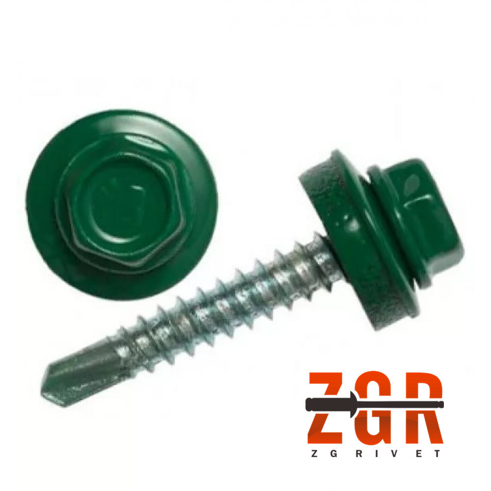 Building Roofing RAL Color painted Hexagonal hex washer head self drilling screws