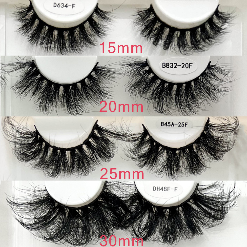 Private Label Fluffy D curl Russian strip eyelashes cils Natural 15 25mm Faux Mink lashes wholesale False Eyelashes