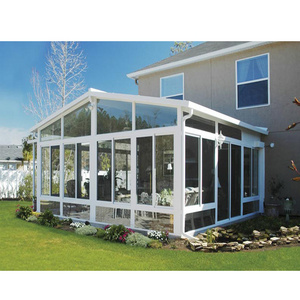 Hot sale prefab house aluminum windows and door winter garden glass sunroom & glass houses