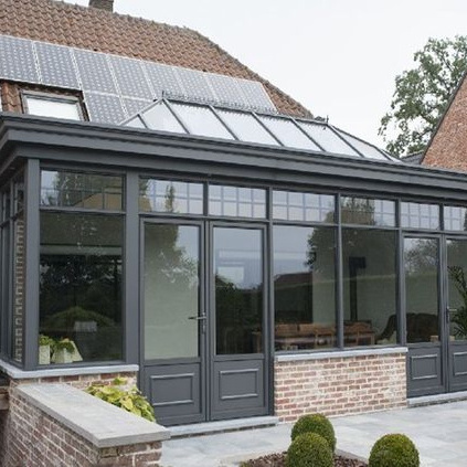 Aluminium conservatory Insulated Glass Veranda Sunrooms Roof Panels free standing SunRoom