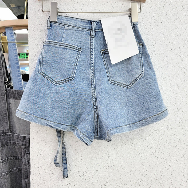 Wholesale summer fashion cargo denim shorts high waist blue jean skirts women