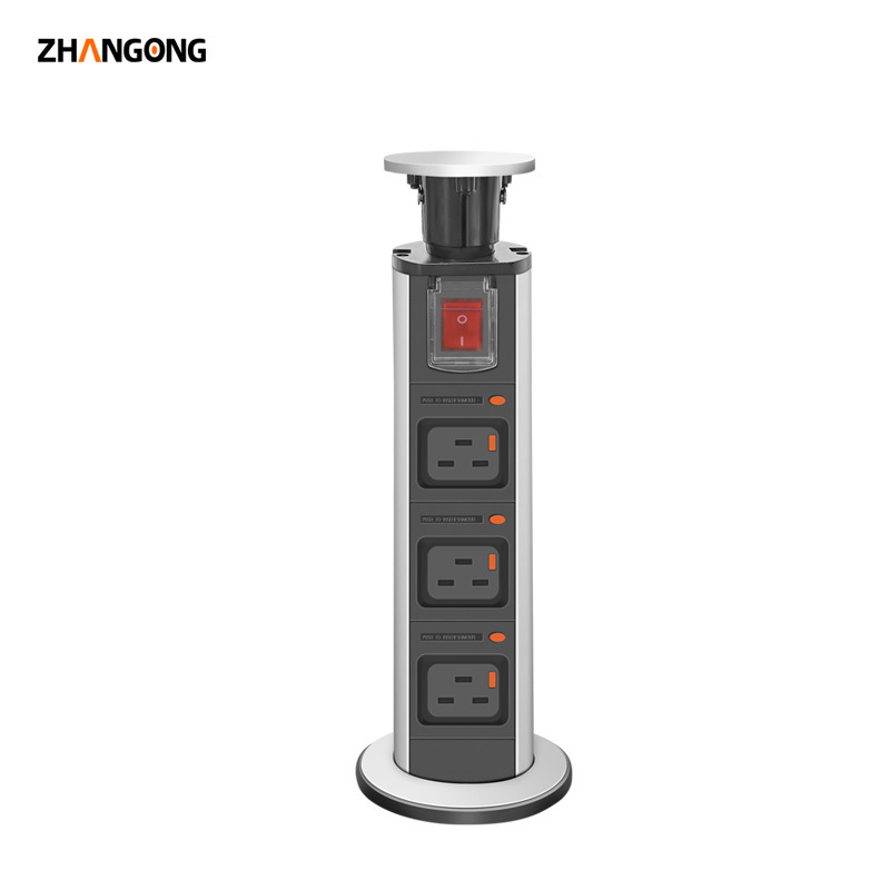 Factory  C19 Outlet Hidden Plug Charging Station  Hold Kitchen Office Desk Pop Up Furniture Socket