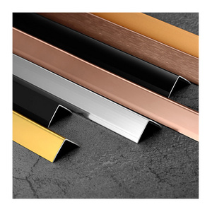 L-Shape Tiles Trim Stripes Metal Aluminium Alloy Wall Corner Edging Trim  Angles Decorative Tiles Accessories Stainless Steel