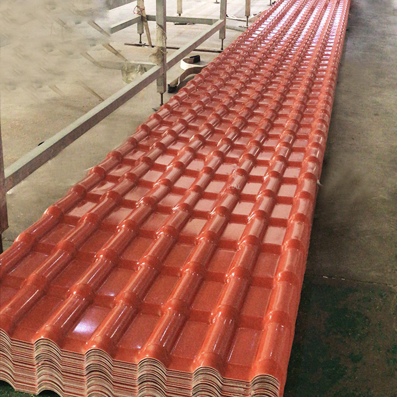 chinese economic asa pvc plastic roof tile for house/building materials corrugated asa pvc sheet/Colombia APVC Spanish roof tile