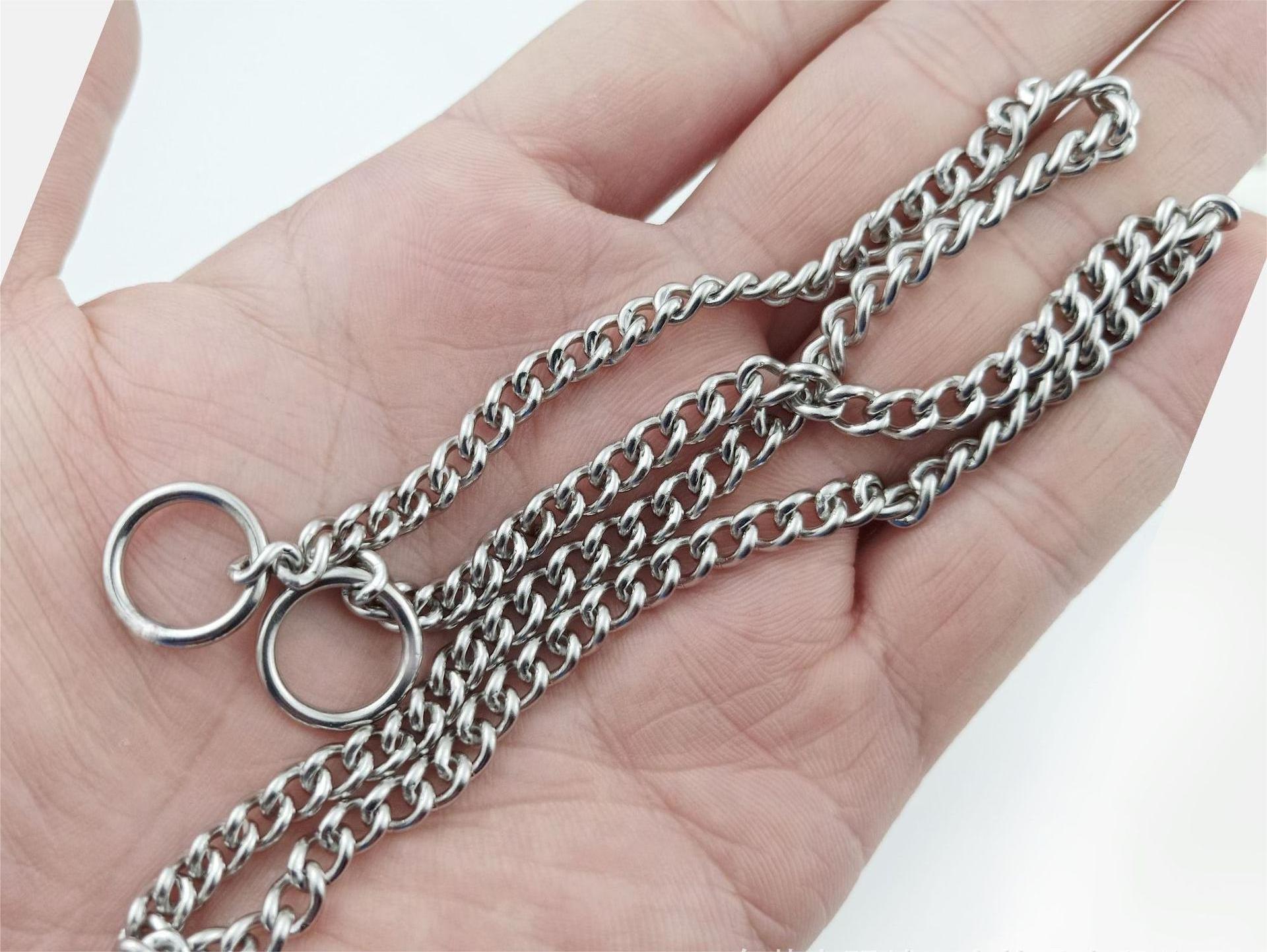 12mm Stainless steel snake chain  pet supplies cat and dog pet chain traction rope p chain for dogs