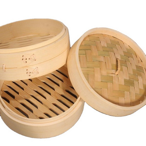 Wholesale Chinese Cheap Multi-function Dumplings Fish Rice Steamer Steam Pot Bamboo Steamer Basket With Lid