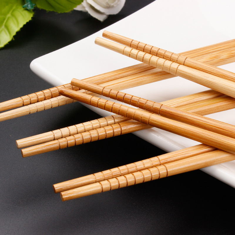 High quality customizable bulk cheap Japanese and Korean printing reusable bamboo and wood sushi chopsticks