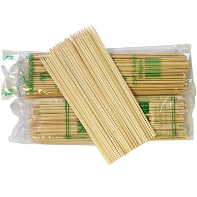 25 cm Bamboo skewers Natural BBQ Bamboo sticks for foods skewers