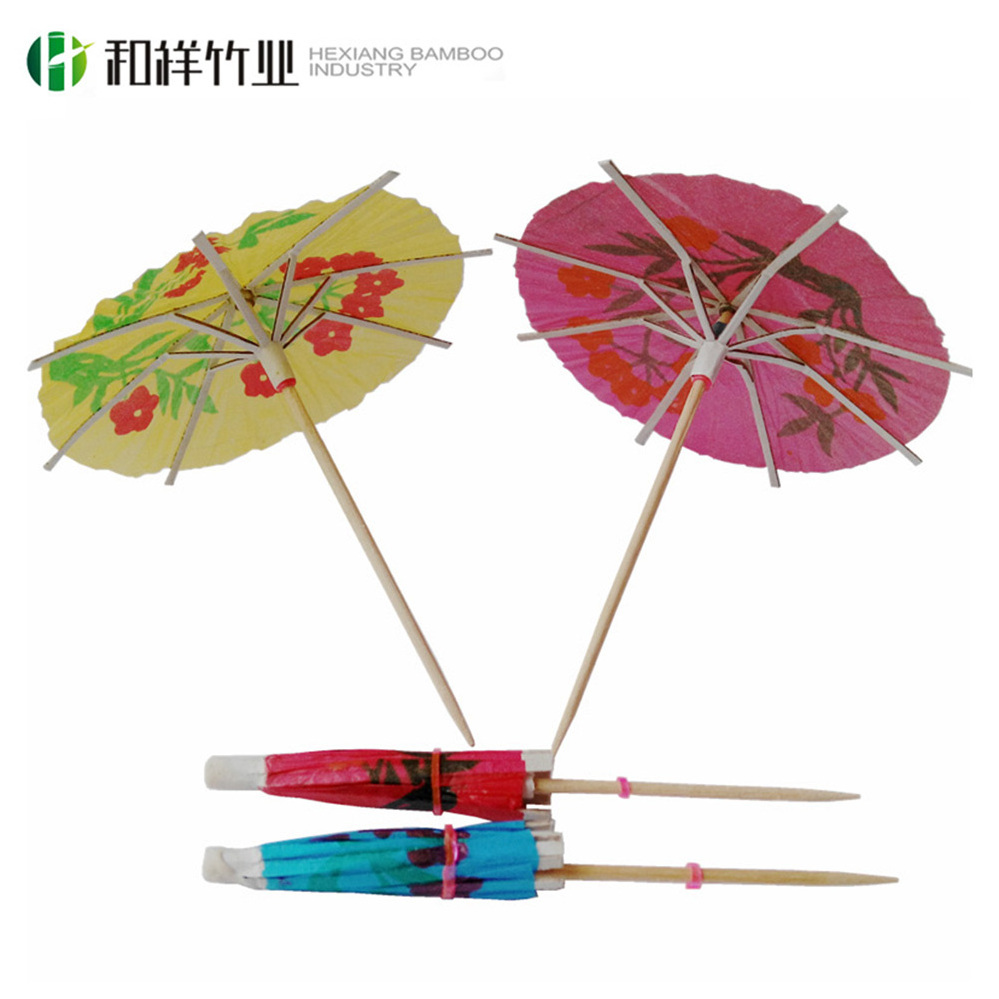 Small umbrella bamboo stick ice cream bamboo stick umbrella bamboo skewers