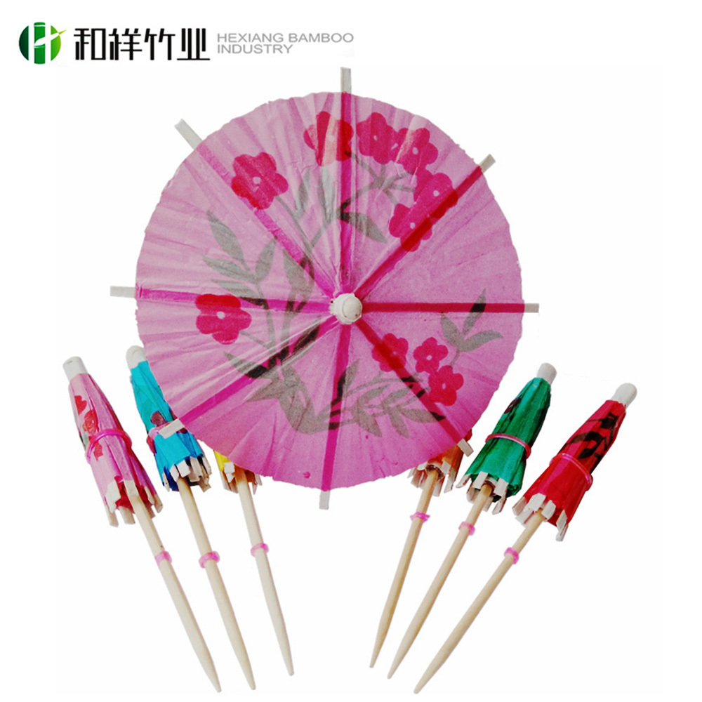 Small umbrella bamboo stick ice cream bamboo stick umbrella bamboo skewers