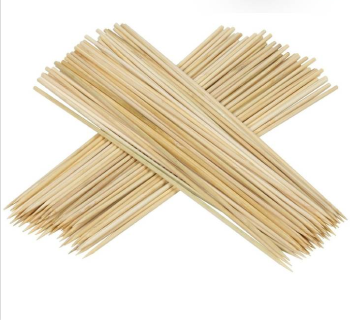 25 cm Bamboo skewers Natural BBQ Bamboo sticks for foods skewers